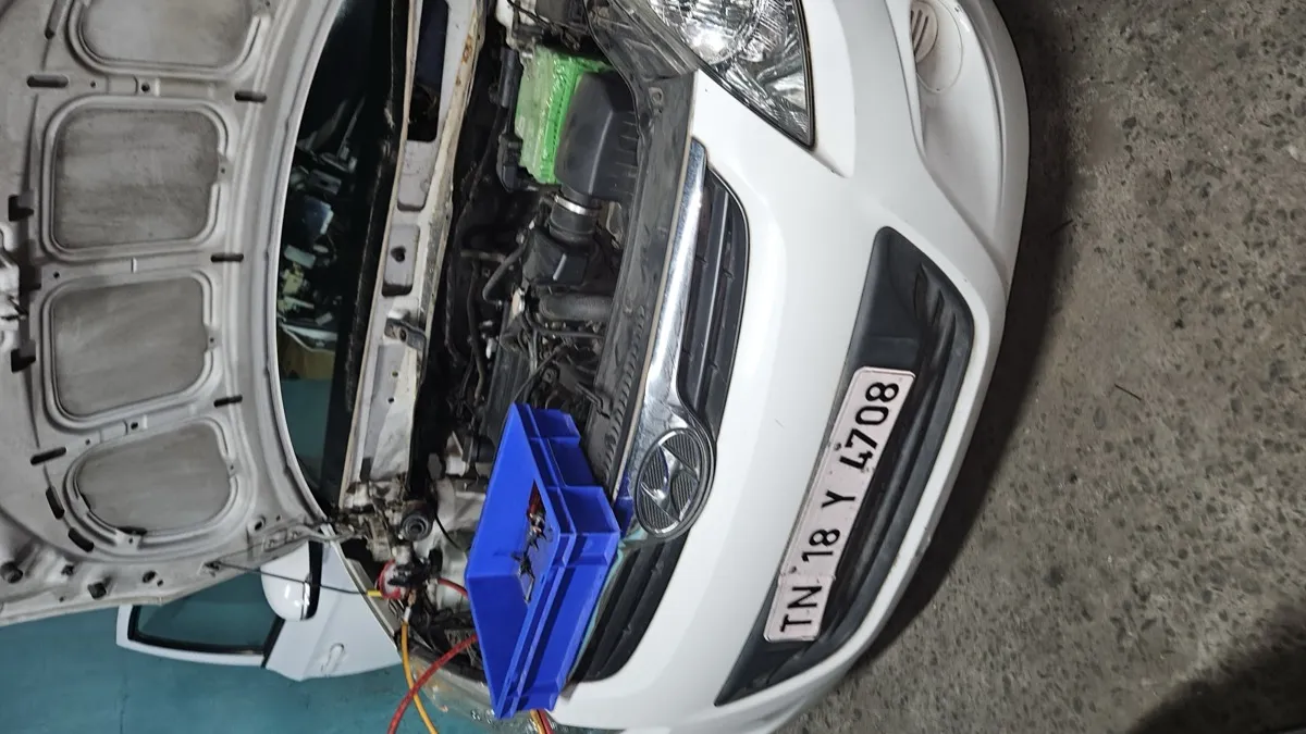 Car AC compressor repair job completed at GM Car AC Service workshop, Ambattur Chennai