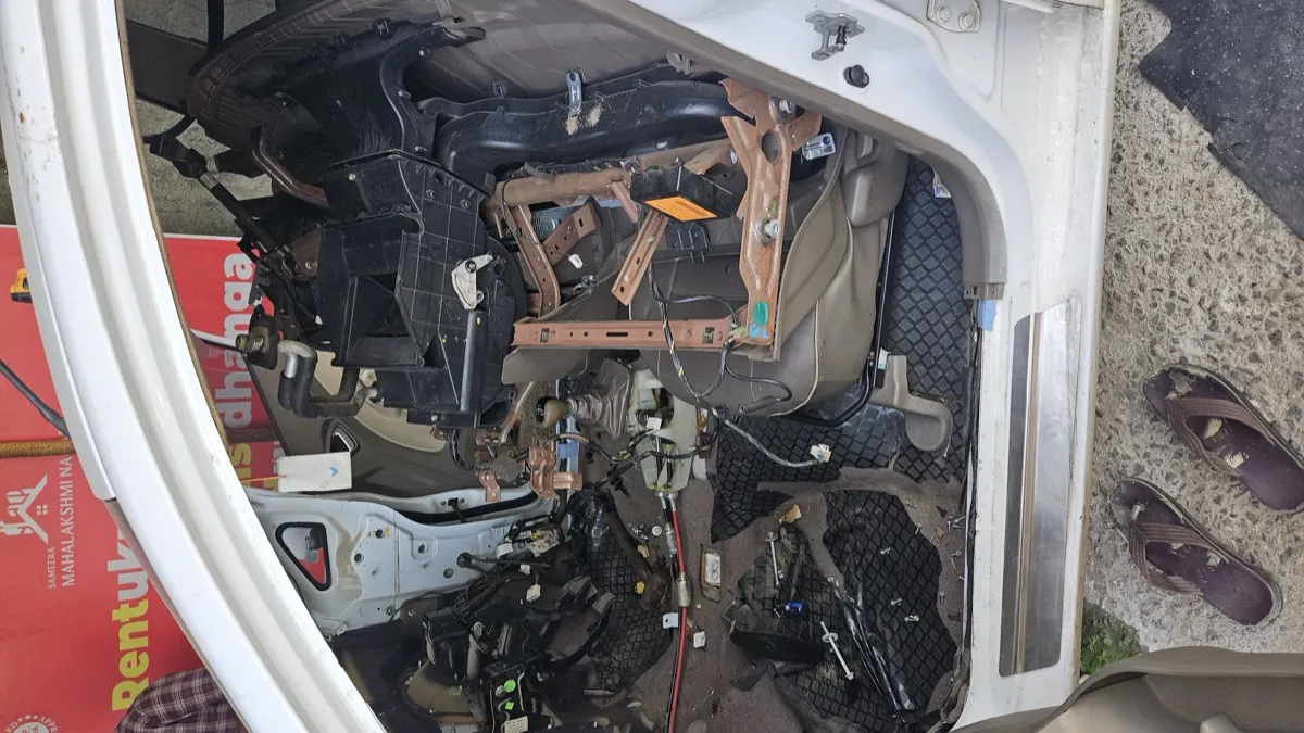 Bus AC repair in progress — commercial vehicle air conditioning service Chennai