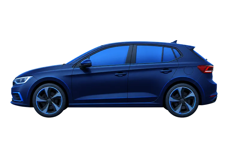 Side-profile hatchback illustration