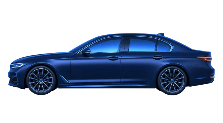 Side-profile luxury car illustration