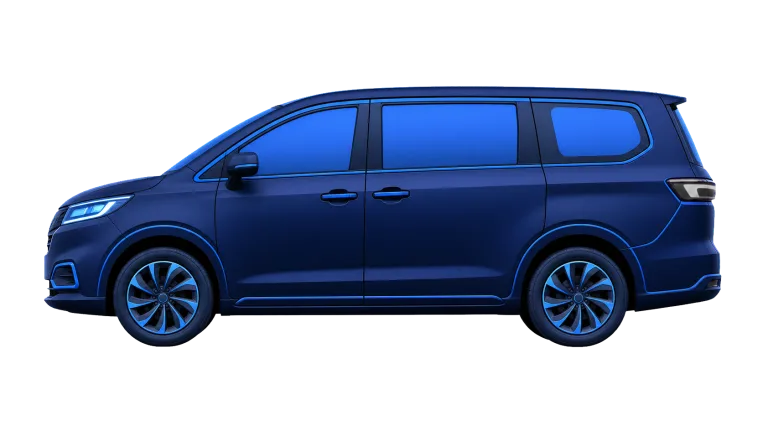 Side-profile minivan illustration