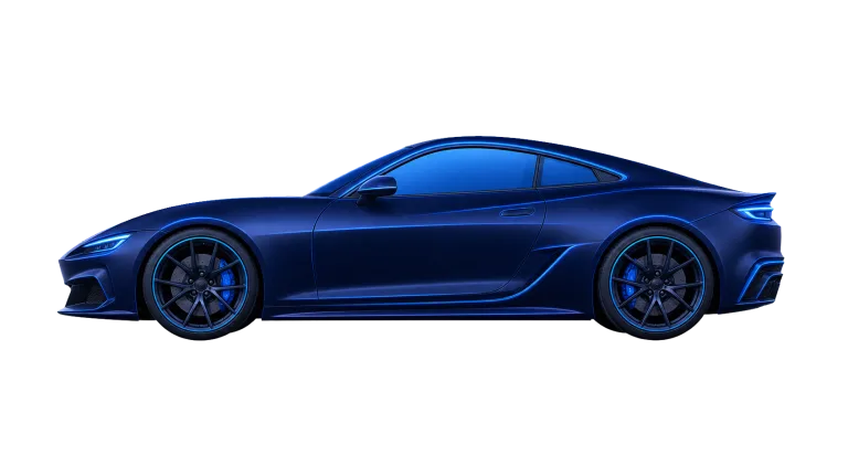 Side-profile sports car illustration