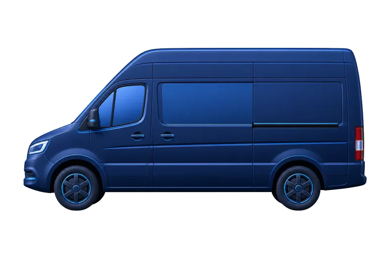 Side-profile van illustration