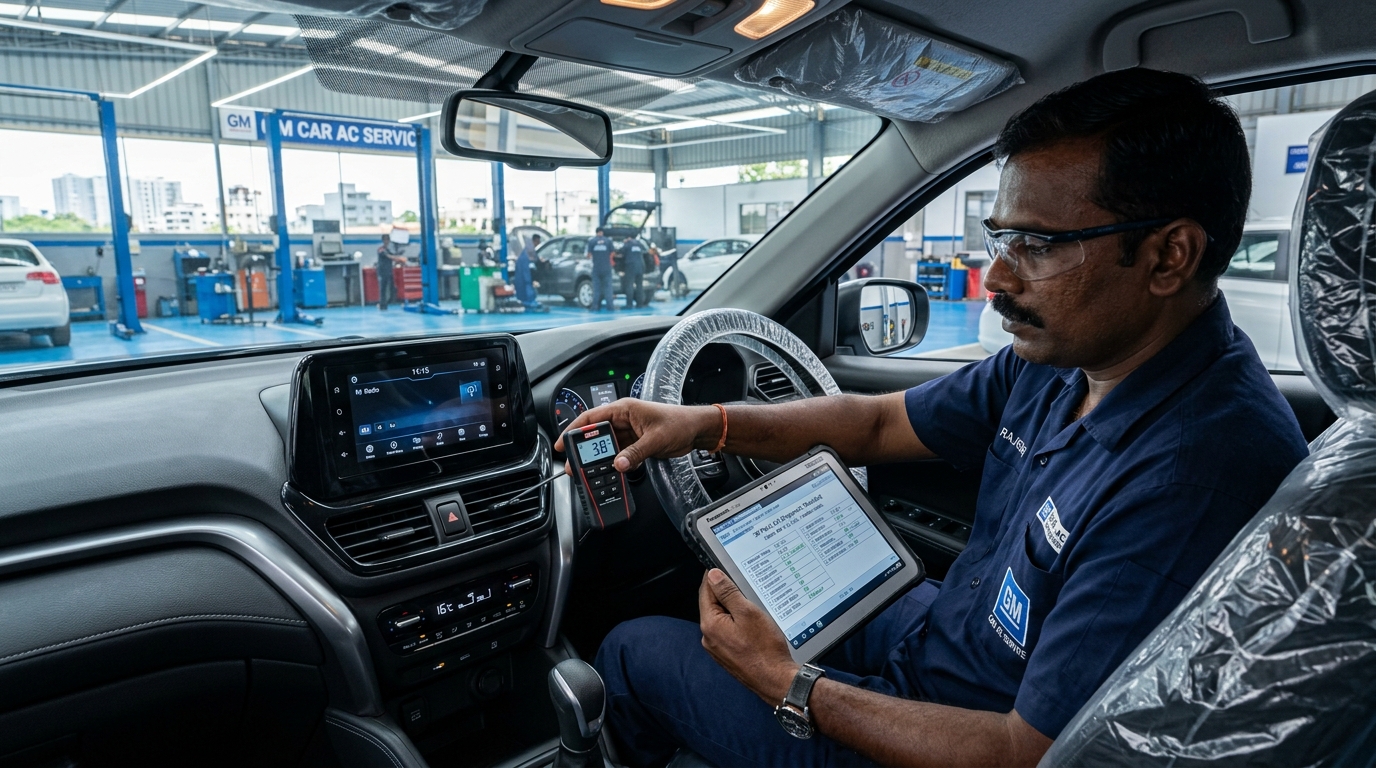 Lexus luxury cabin Nanoe-X evaporator sterilization and HEPA filtration at GM Car AC Service
