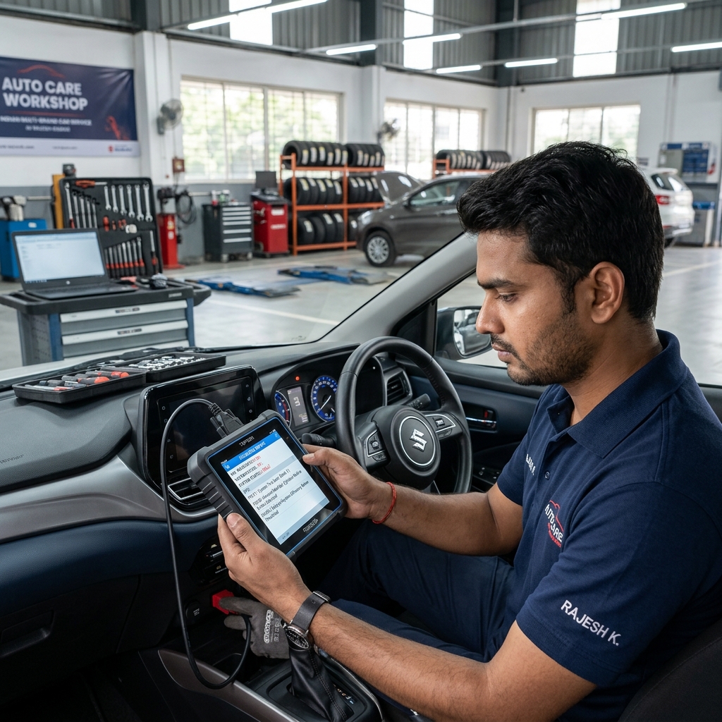 Tata Tiago electrical wiring and ground point diagnostics at GM Car AC Service